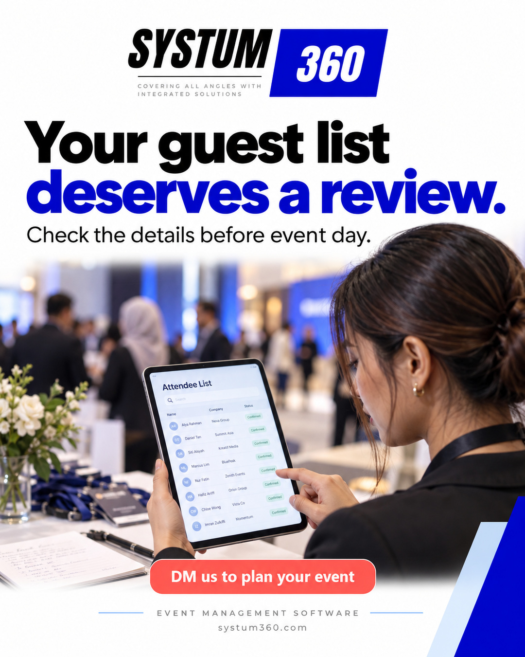 Check the Guest Details Before Event Day